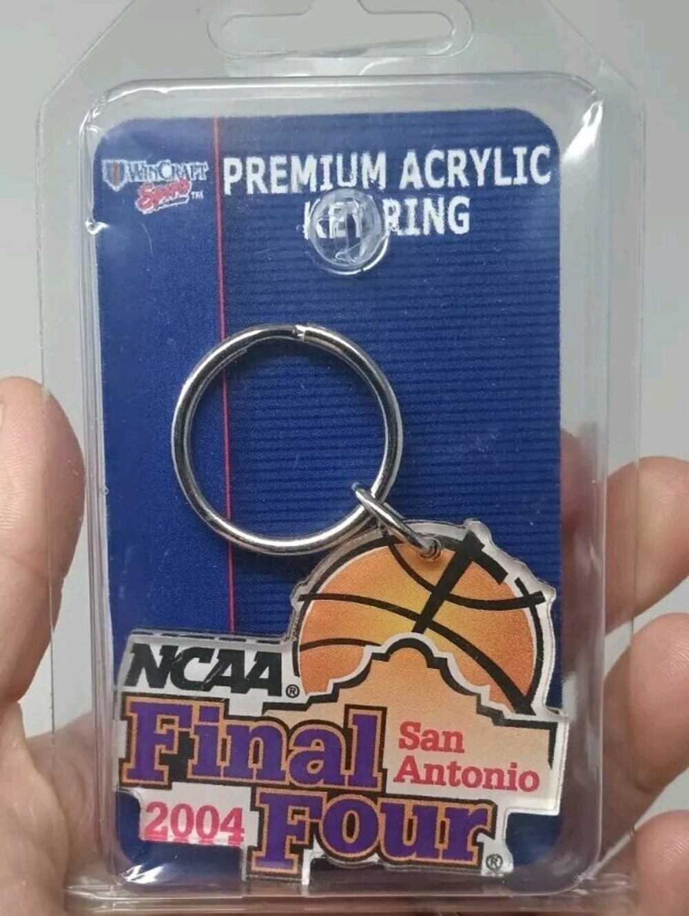 Vintage 2004 NCAA Final Four Keychain San Antonio March Madness NEW